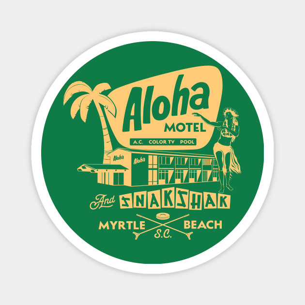 Aloha Motel Magnet by stevethomasart